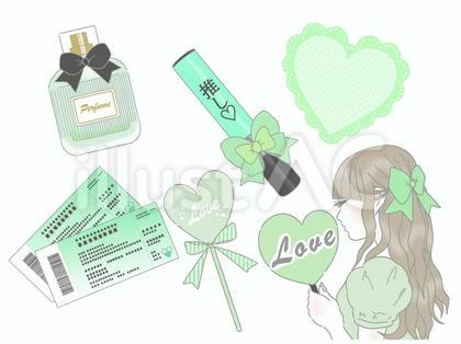 オタクな女の子 セット 緑