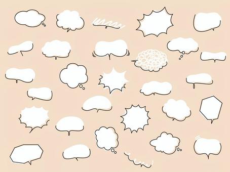 Illustration, speech balloon, handwriting, to blow out, 