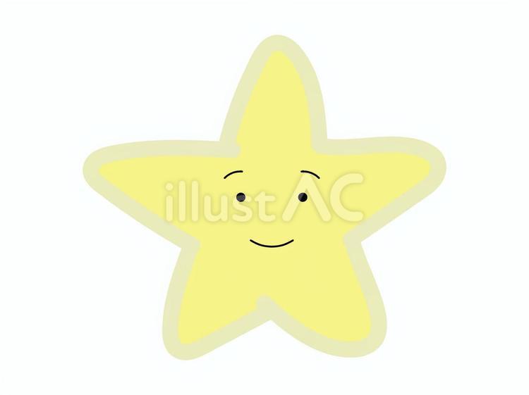 顔つきの星一つだけ 顔,眉毛,目のイラスト素材