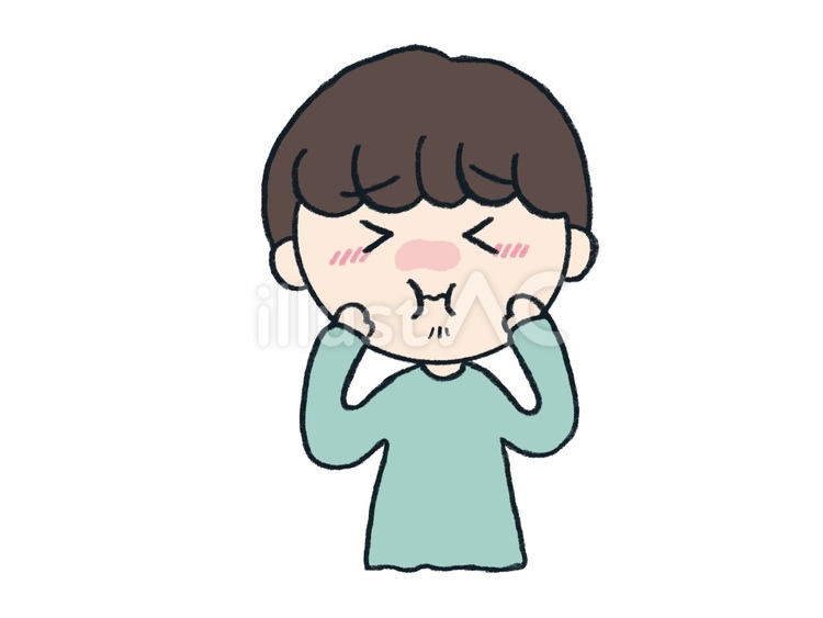 すっぱい顔　男性 すっぱい,表情,男の子のイラスト素材