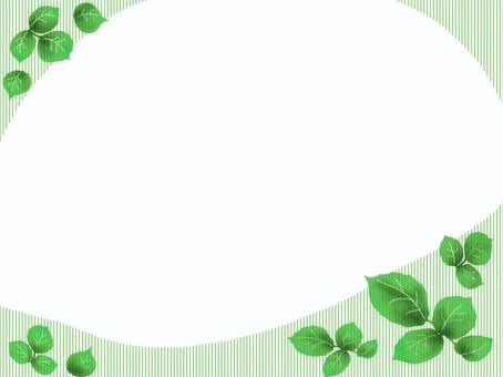 若葉＿ボタニカルなフレーム 若葉,葉,枝葉,新緑,緑,グリーン,フレーム,背景,ボタニカル,植物のイラスト素材