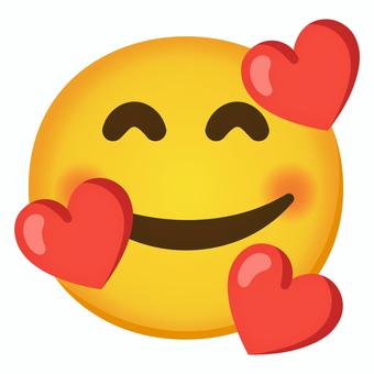 Smiling Emoji with Multiple Hearts, JPG, PNG and AI Smiling Emoji with Multiple Hearts, emoticons, icon, tiny, JPG, PNG and AI