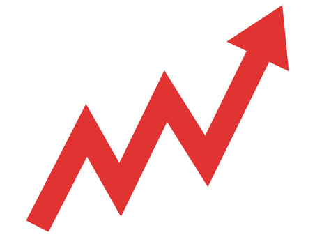 Gradually rising arrow, JPG, PNG and EPS Gradually rising arrow, , JPG, PNG and EPS