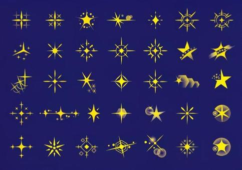 星のイラストセット 星,装飾,アイコン,夜空,宇宙,天体,チラシ,広告,メルヘン,流星のイラスト素材