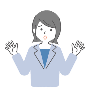 ビジネス女性お手上げ 女性,パソコン,会社員,エンジニア,ビジネスウーマン,ビジネスマン,笑顔,働く,仕事,元気のイラスト素材