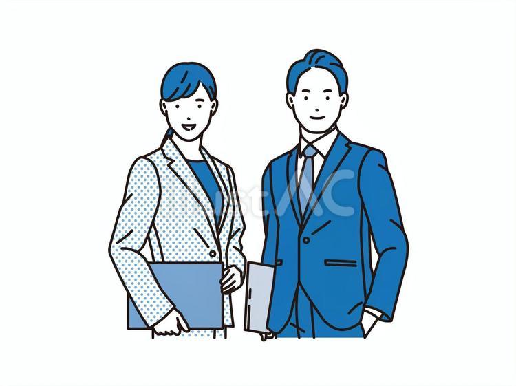 ビジネスの男性と女性 ビジネス,男性,女性のイラスト素材