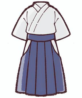 弓道着物 弓道着,弓道,武道,防具,袴,スポーツ,運動,部活,部活動,装備のイラスト素材