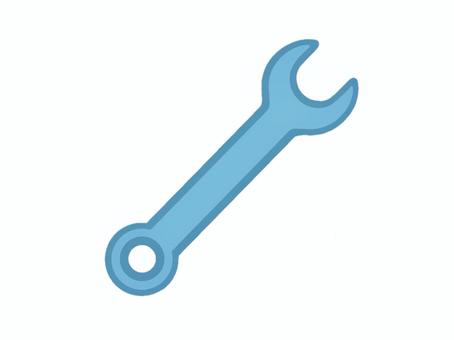 修理をイメージするスパナのアイコン スパナ,道具,工具,調整,ビジネスアイコン,マーク,復元,直す,修理,修復のイラスト素材