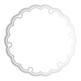 雪模様 六花 雪輪文様正方形画像 冬,和柄,和模様,文様,雪輪,家紋,伝統柄,白背景,白地,背景のイラスト素材