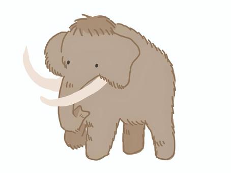 ナウマンゾウ ナウマンゾウ,動物,生き物,古生物,歴史,古代,手描き,イラスト,デフォルメのイラスト素材