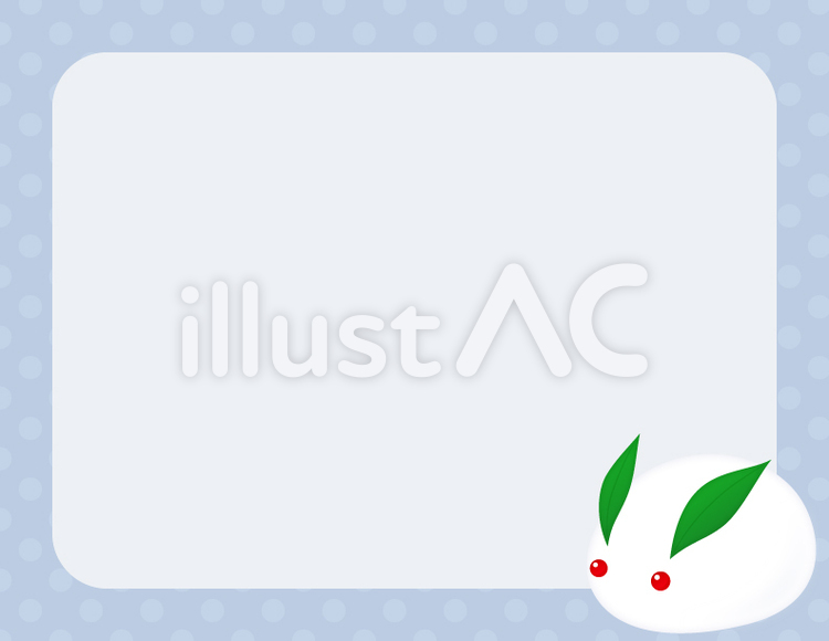 雪うさぎ フレームイラスト No 無料イラストなら イラストac