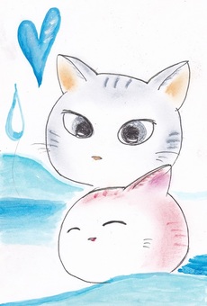 猫かさね 猫かさね 猫,可愛いのイラスト素材