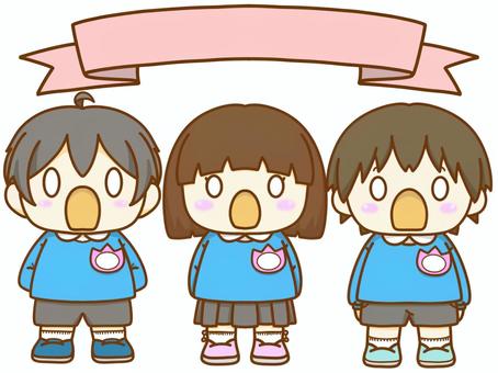 発表会 幼稚園,お遊戯会,発表会,音楽会,園児,男の子,女の子,可愛い,リボン,イラストのイラスト素材