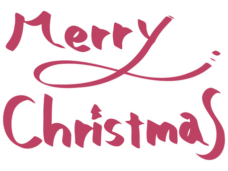 赤のメリークリスマス素材 クリスマス,メリークリスマス,手書き,文字,ロゴ,筆記体,カリグラフィー,英語,飾り,デザインのイラスト素材