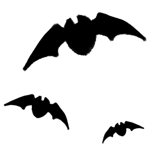 コウモリの群れ（3匹） ハロウィン,夜,イベント,お祭り,コウモリ,バット,動物,生き物,モンスター,ホラーのイラスト素材