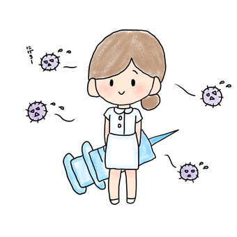 Illustration, nurse, girl, bikin, 