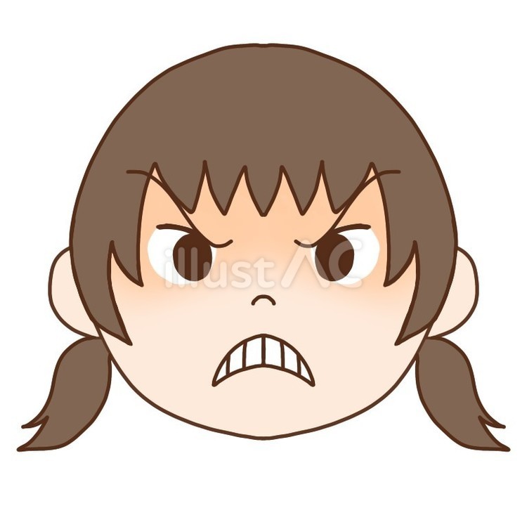激怒する女の子のイラストイラスト - No: 26143314｜無料イラスト・フリー素材なら「イラストAC」