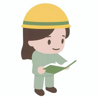 本を読む作業員 作業員,本,読書,勉強,学習,知識,現場,仕事,労働,制服のイラスト素材