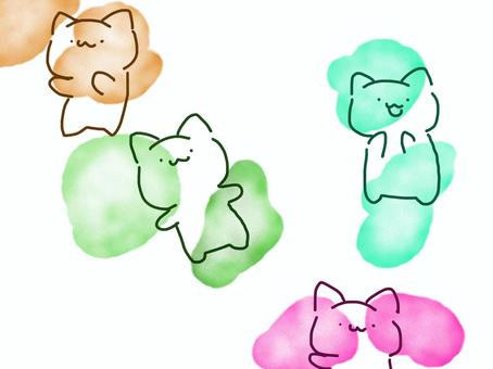 Colorful cats, cat, tiny, animal, JPG