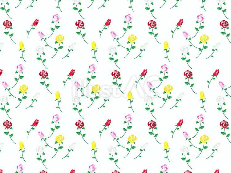 赤・ピンク・白・黄色の薔薇の背景 薔薇,背景,壁紙のイラスト素材