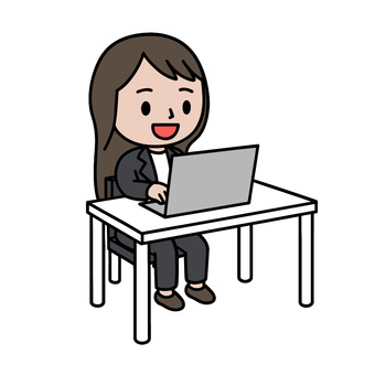 パソコンする人