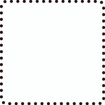 ドットの正方形フレーム・黒 フレーム,丸,ドット,点,ベクター,白バック,飾り,額,囲み,枠のイラスト素材