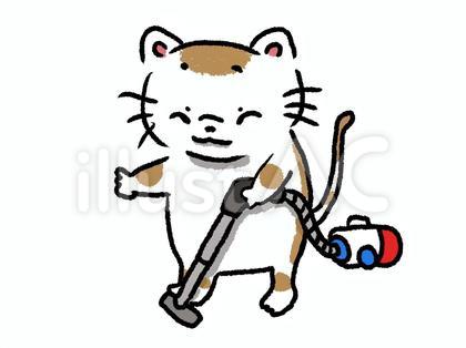 掃除機とねこさん