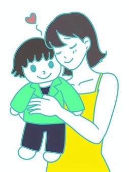 推しのぬいぐるみを抱く女性 女性,推し活,夏,ショートヘア,外はね,ぬいぐるみ,グッズ,ハート,キャミソール,うっとりのイラスト素材