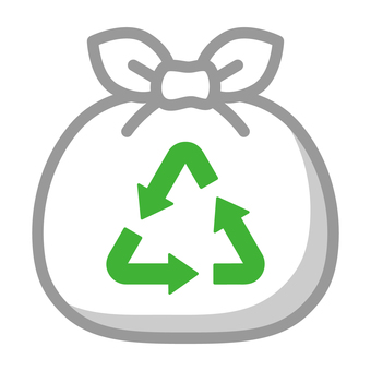 ゴミ袋リサイクル矢印 リサイクル,ゴミ袋,矢印,エコ,資源,環境,掃除,ゴミ,物のイラスト素材