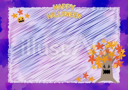 ハロウィンカード(紫)