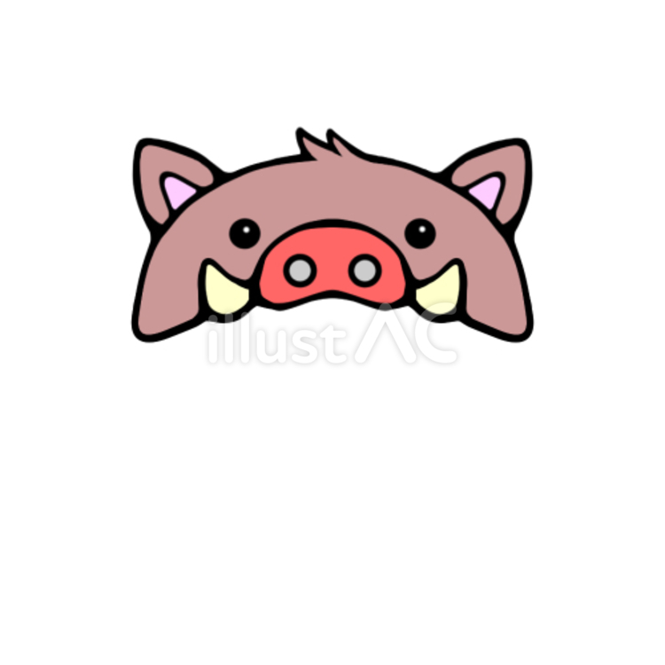 イノシシの帽子B 猪,亥年,干支のイラスト素材