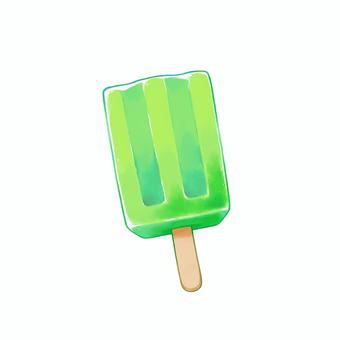 アイスキャンディー アイスキャンディー,アイス,棒アイス,メロン味,マスカット味,夏,冷たいのイラスト素材