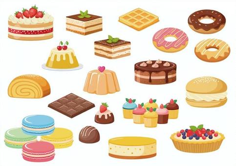Illustration, tatlılar, tatlı, tatlı çörek, 