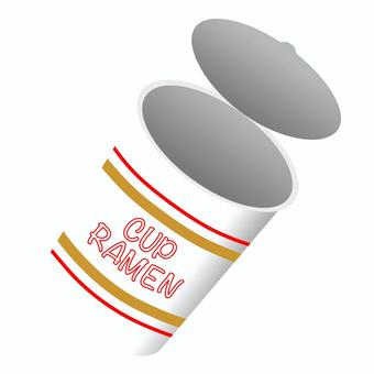 空のカップラーメン カップラーメン,ごみ,空,シンプル,蓋,開く,しょうゆ,ベクターのイラスト素材