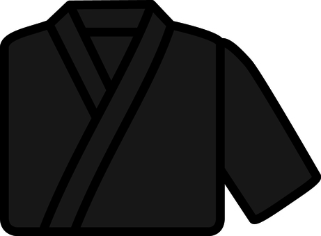 黒の剣道着です。 剣道,着物,シンプル,武道,道場,防具,伝統,日本,黒のイラスト素材