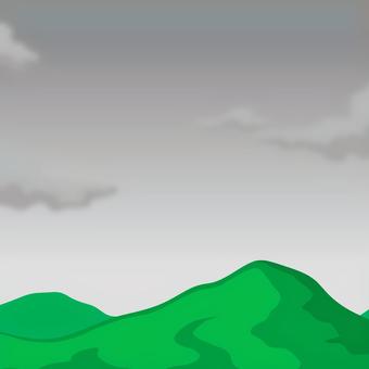 乱層雲 気象,地学,雲,乱層雲,雨雲,山,灰色,グラデーション,蛍光色,デフォルメのイラスト素材