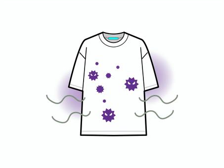 A smelly T-shirt with bacteria growing on it, , JPG, PNG and AI