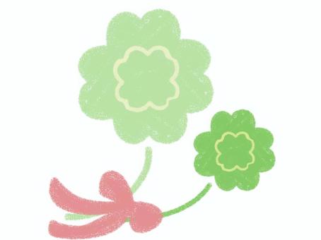 Clover and ribbon pink, , JPG and PNG