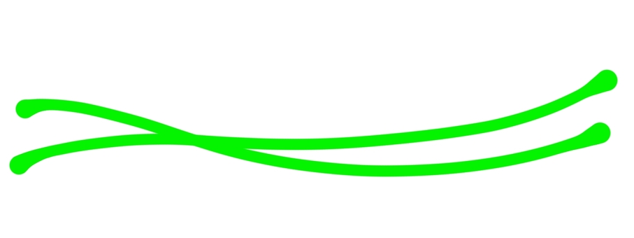 波二重飾り線（緑色） 線,ライン,下線,波,なみなみ,二重,アンダーライン,素材,飾り,装飾のイラスト素材