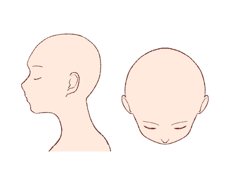 顔 顔,体,横顔,耳,鼻,眉毛,目,素材のイラスト素材
