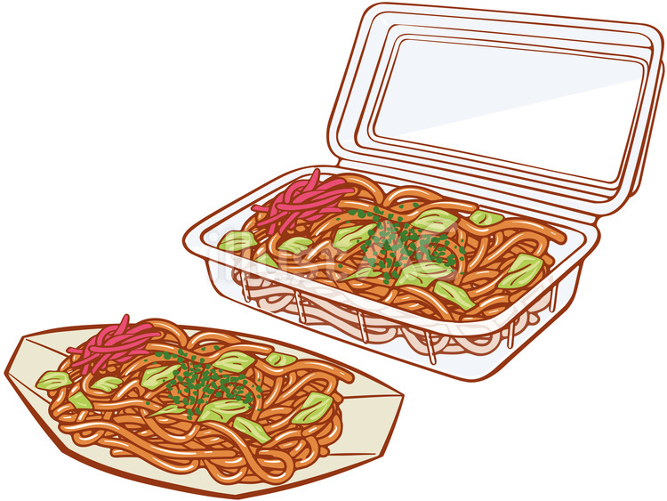 EF＿0014 食べ物,飲食,焼きそばのイラスト素材