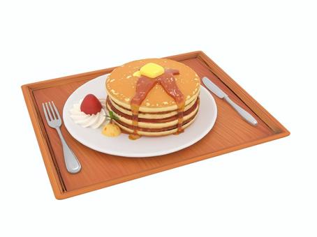 カフェでのメイプルシロップのホットケーキ カフェでのメイプルシロップのホットケーキ ホットケーキ,メイプルシロップ,カフェ,スィーツ,イチゴ,甘味,食品のイラスト素材