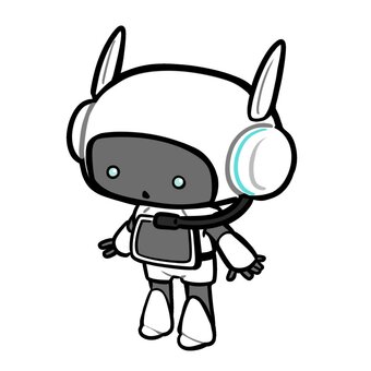 ロボット　AI　上から見下ろす ロボット,ai,キャラクター,機械,ファンタジー,かわいい,データ,人工知能,デジタル,機械学習のイラスト素材