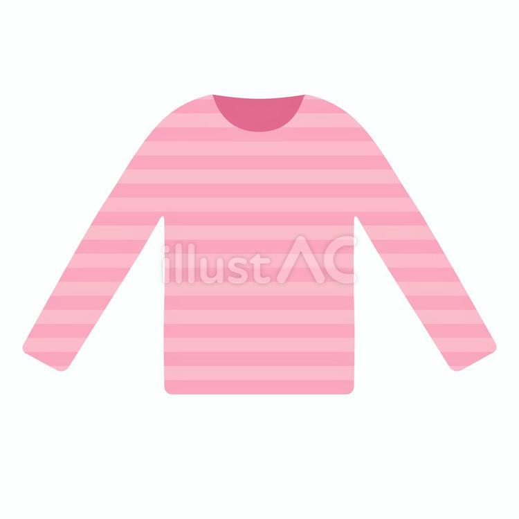 ボーダー模様の服 服,トップス,カットソーのイラスト素材