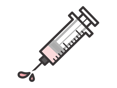 注射器（薬品入・下向き）02 注射,注射器,予防接種,医療,アイコン,マーク,シンプルのイラスト素材