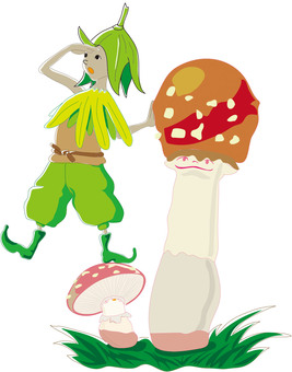 Illustration, mushroom, velvet, tiny, 