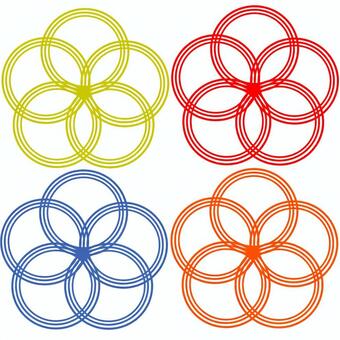 Ring flower, flower, one point, wheel, JPG and PNG