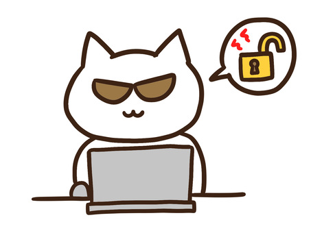 不正アクセス・ダウンロードする悪いねこ 不正アクセス・ダウンロードする悪いねこ 不正アクセス,不正ダウンロード,サイバー犯罪,犯罪,ねこ,パソコン,ネット,犯人,不正,マウスのイラスト素材