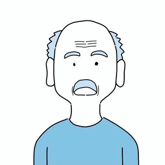 驚いた表情・高齢男性 驚いた表情・高齢男性 驚き,びっくり,高齢,男性老人,表情のイラスト素材