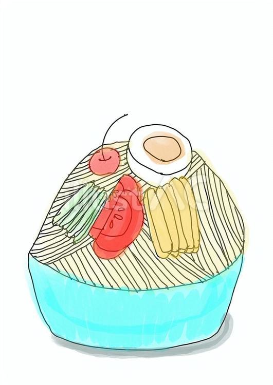 冷やし中華 冷やし中華,食べ物,デジタル画のイラスト素材